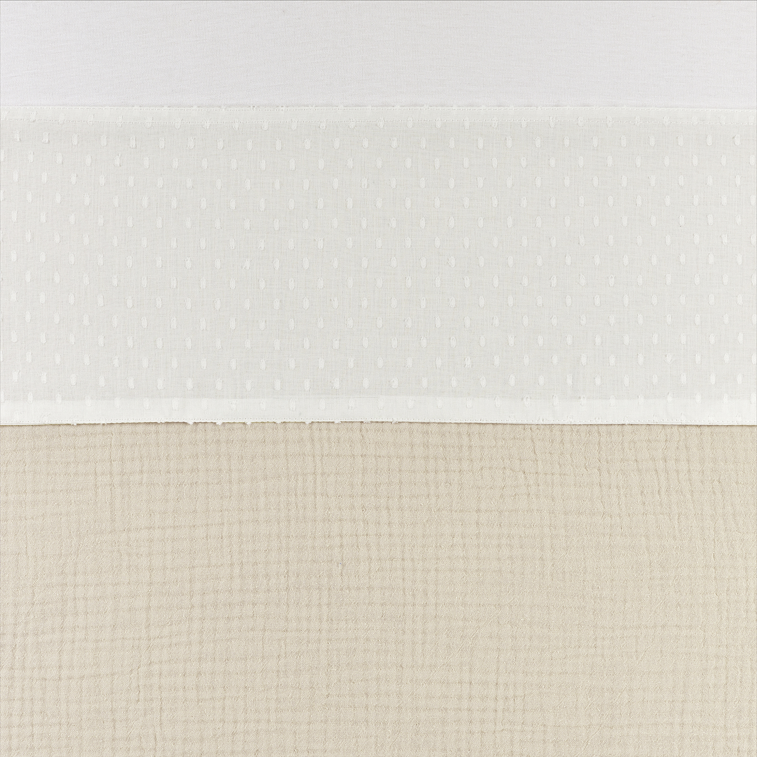 Wieglaken Plume - Offwhite - 75x100cm - afbeelding 2