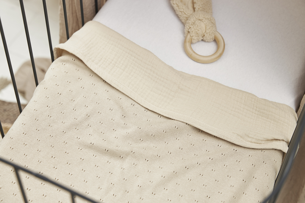 Ledikant Laken Pre-Washed Hydrofiel Uni - Soft Sand