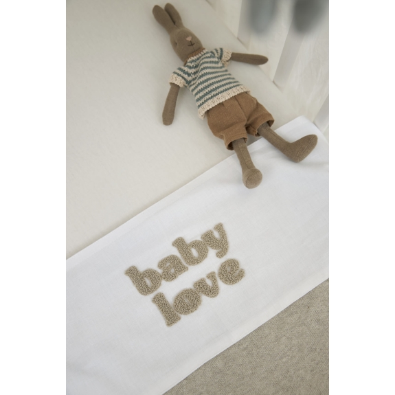 Ledikantlaken Baby Love - Sand Melange - 100x150cm