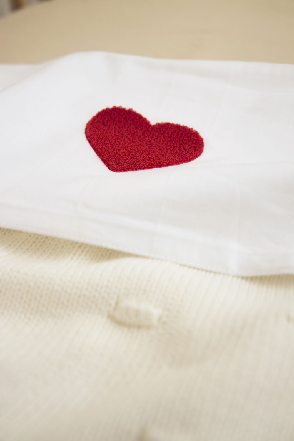 Wieglaken Sweet Heart - Rood - 75x100cm - afbeelding 7