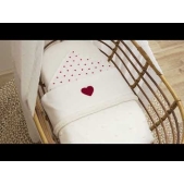 Meyco - Wieglaken Sweet Heart - Rood - 75x100cm