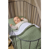 Meyco - Ledikantlaken met Bies - Olijfgroen - 100x150cm