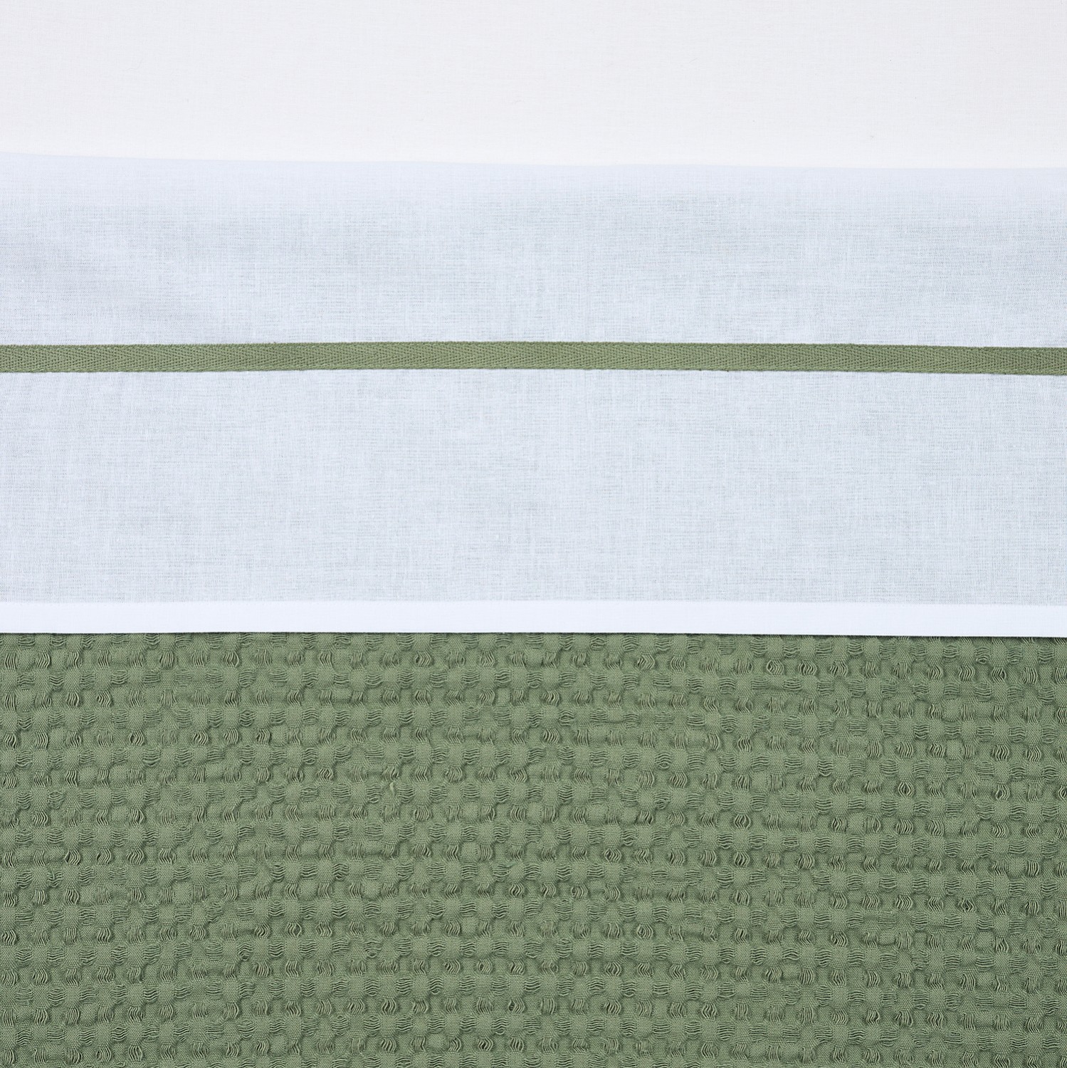 Ledikantlaken met Bies - Olijfgroen - 100x150cm - afbeelding 2