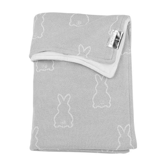 Wiegdeken Konijn fluweel - zilver - 75x100cm - 2.0 TOG