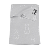 Meyco - Wiegdeken Konijn - Zilver - 75x100cm