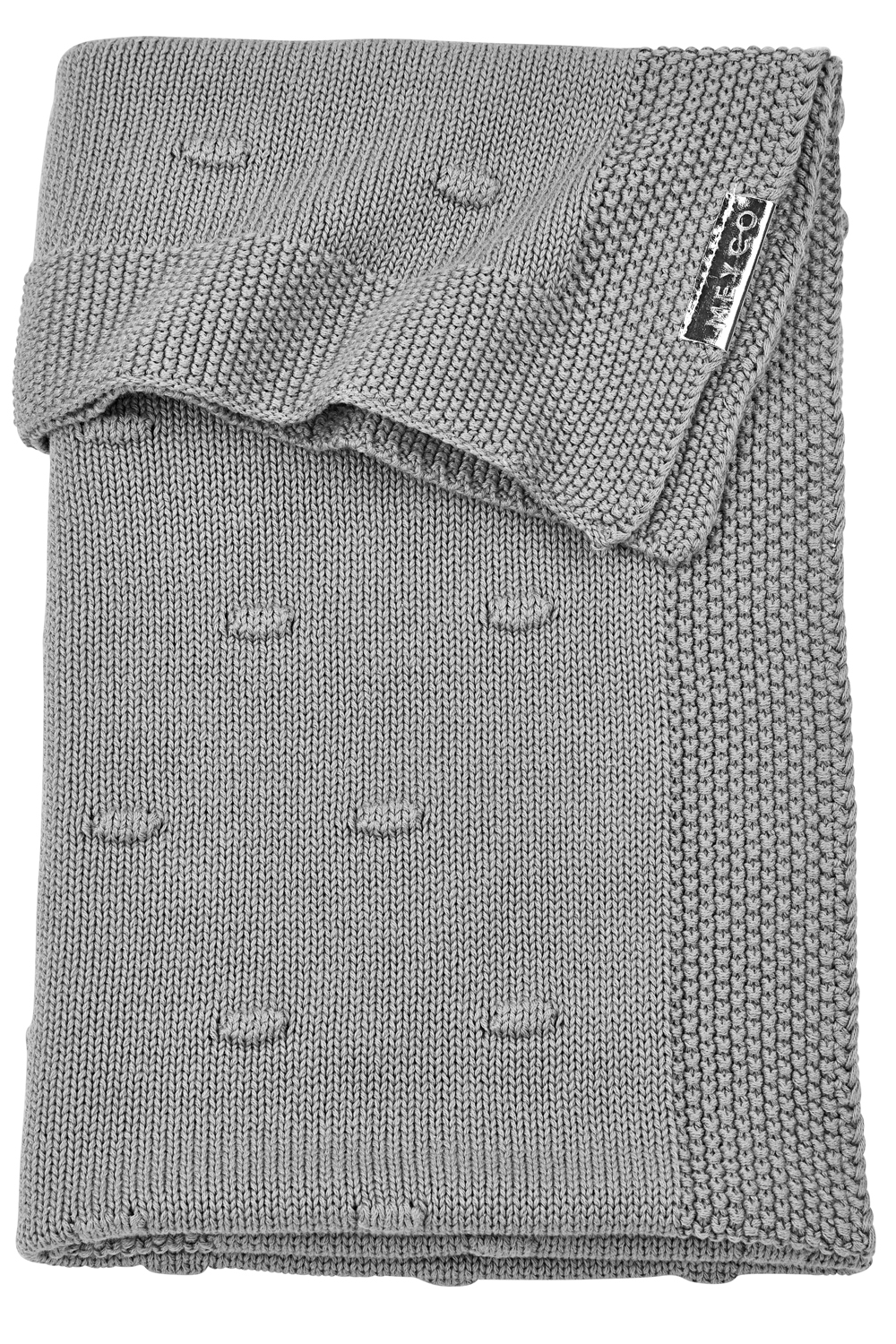 Wiegdeken met Knopen - Grijs - 75x100cm - afbeelding 2