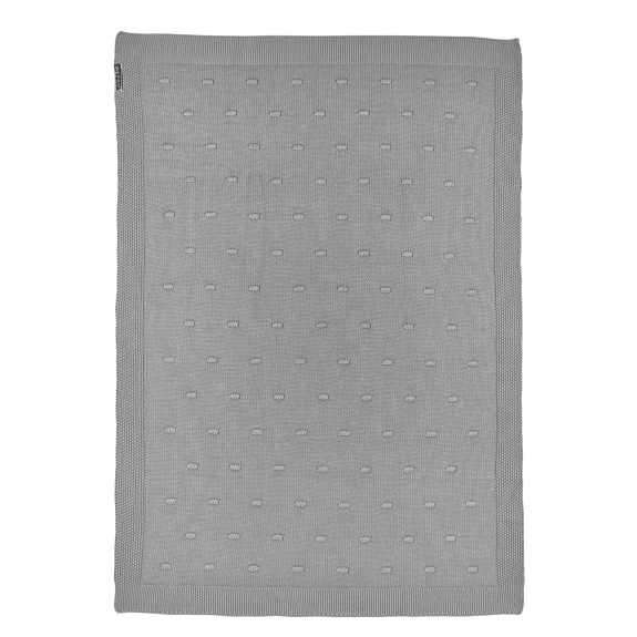 Meyco - Wiegdeken met Knopen - Grijs - 75x100cm