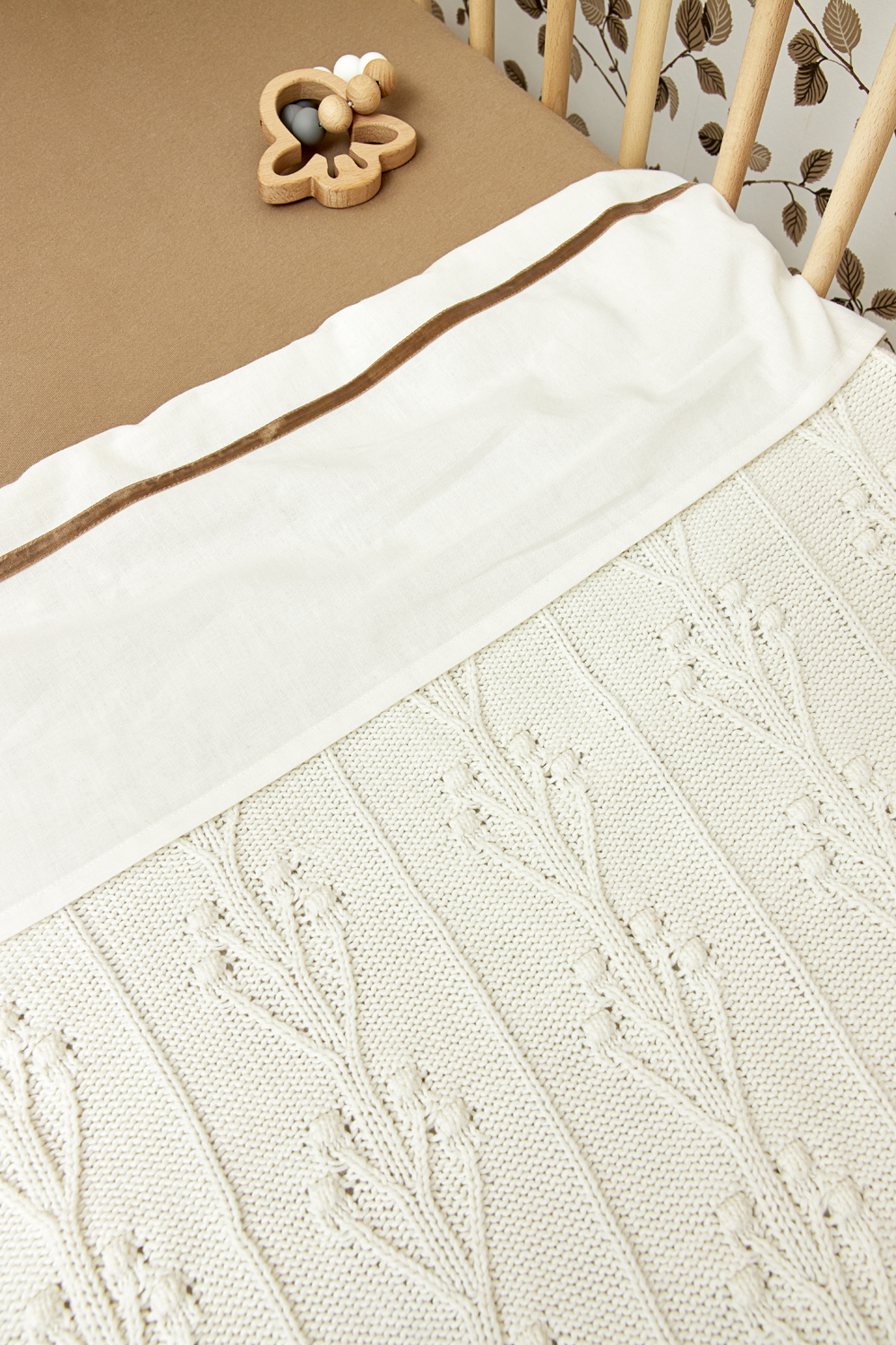 Romantische Bloemen Wiegdeken - offwhite - 75x100cm - afbeelding 4