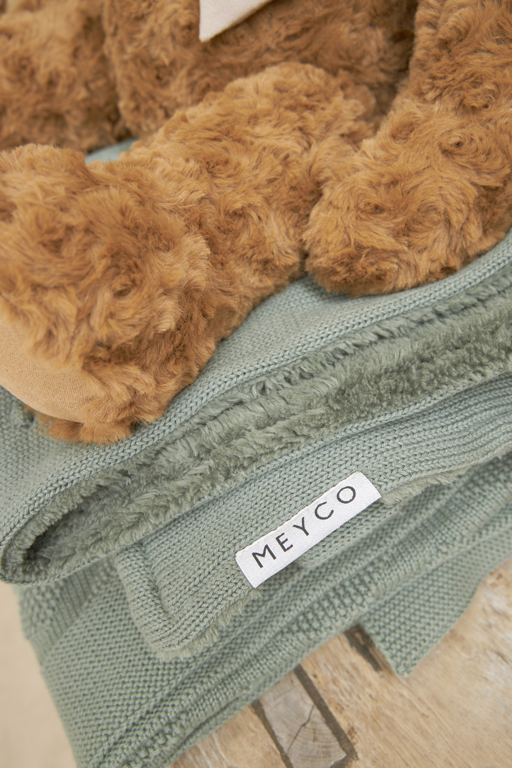Ledikant deken Teddy Forest Green - 100x150cm - afbeelding 5