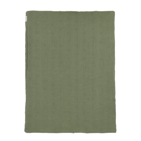 Meyco - Ledikant deken Teddy Forest Green - 100x150cm