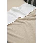 Meyco - Mini Knots Ledikant Deken - Sand - 100x150cm