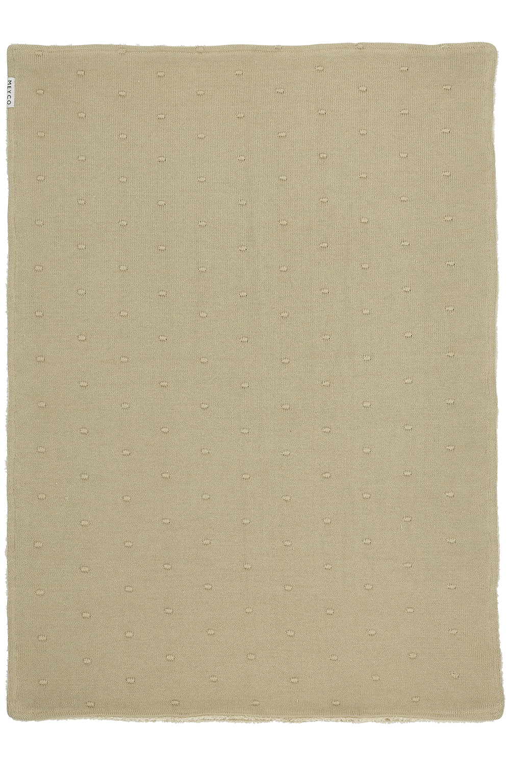 Mini Knots Teddy Wiegdeken - Sand - 75x100cm - afbeelding 4