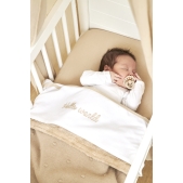 Meyco - Mini Knots Teddy Wiegdeken - Sand - 75x100cm