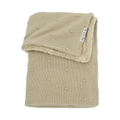 Meyco - Mini Knots Teddy Wiegdeken - Sand - 75x100cm