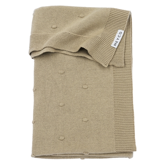 Meyco - Wiegdeken Mini Knots - Sand - 75x100cm