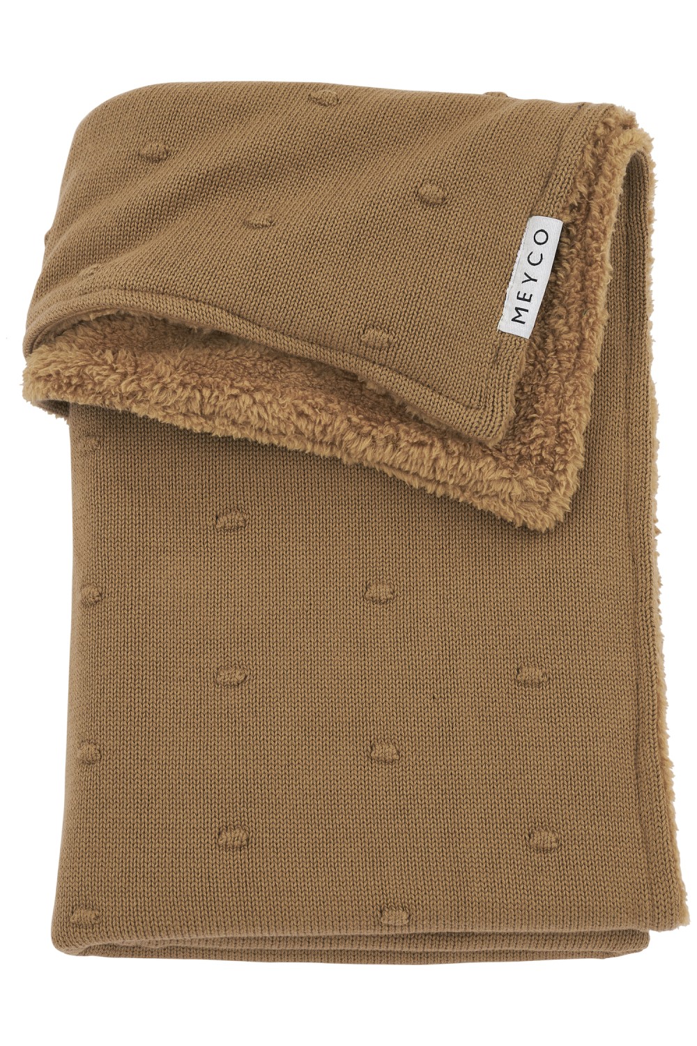 Mini Knots Teddy Ledikant Deken - Toffee - 100x150cm - afbeelding 2