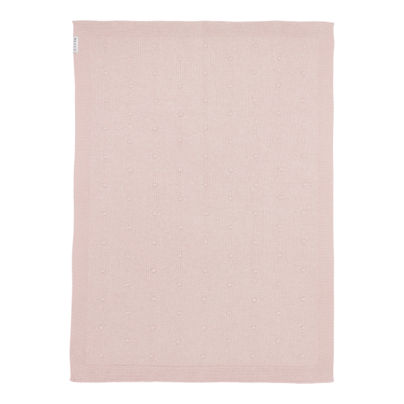 Ledikant Deken Mini Knots - Soft Pink - 100x150cm