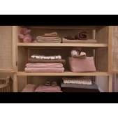 Ledikant Deken Mini Knots - Soft Pink - 100x150cm