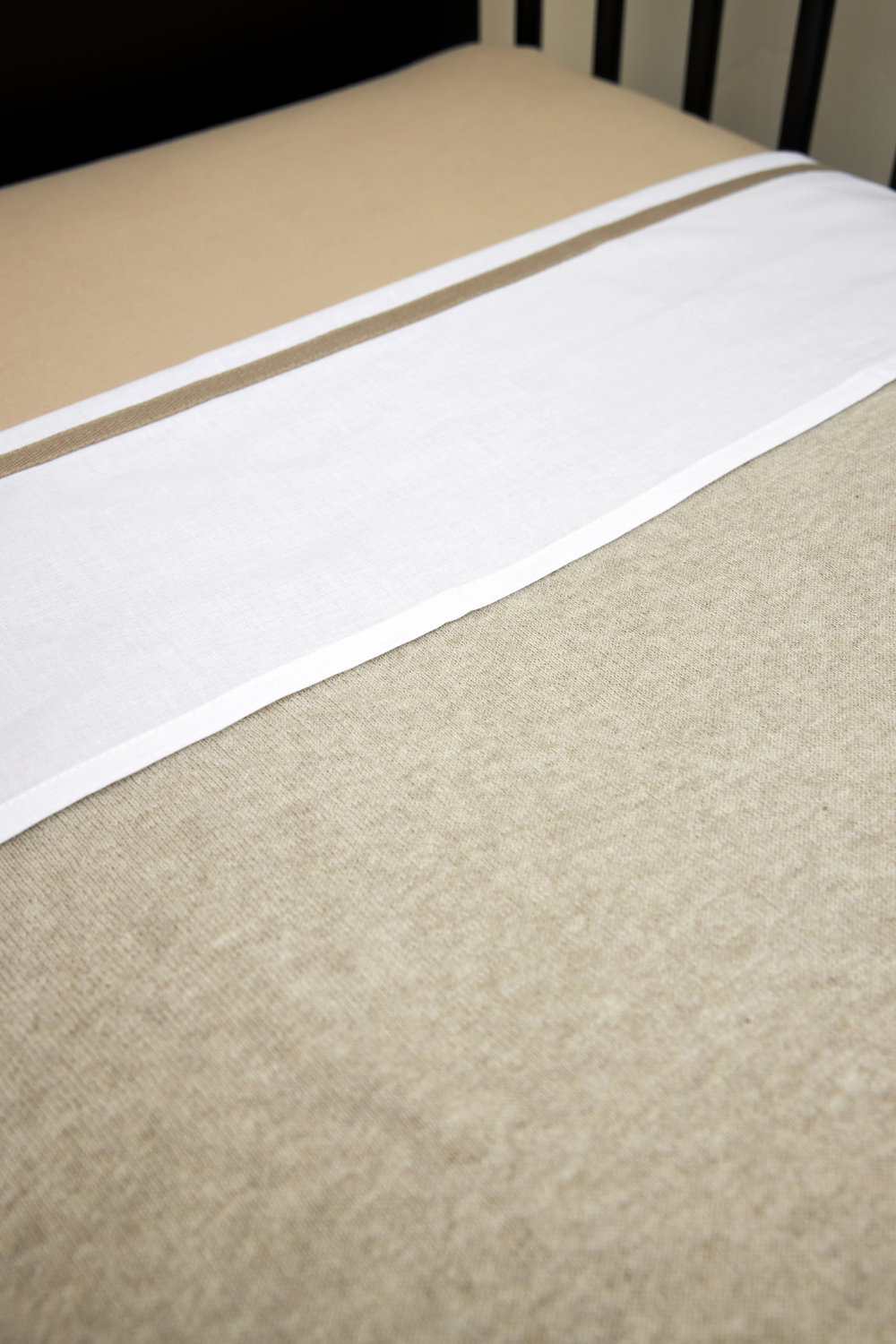 Ledikant Deken Knit Basic Sand Melange 100x150cm - afbeelding 5