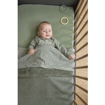 Mini Knots Teddy Wiegdeken - Forest Green - 75x100cm