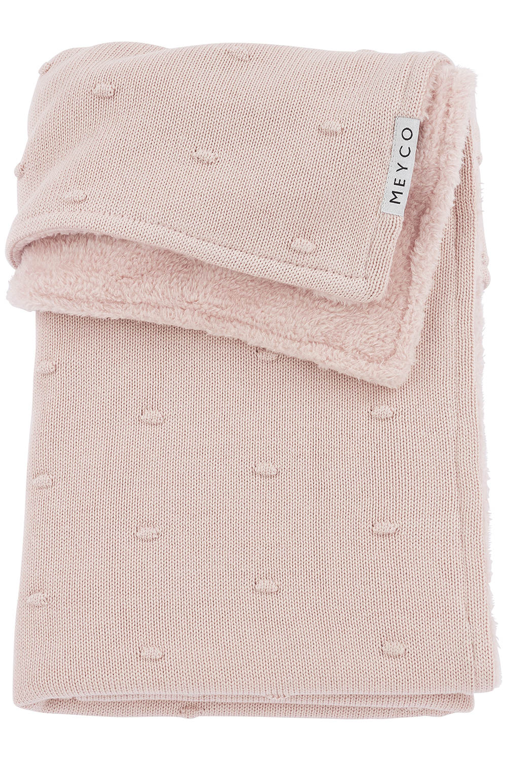 Ledikant Deken Mini Knots Teddy - Soft Pink - 100x150cm - afbeelding 2