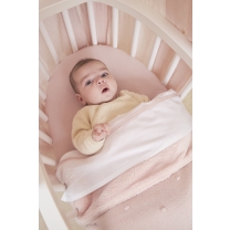Ledikant Deken Mini Knots Teddy - Soft Pink - 100x150cm