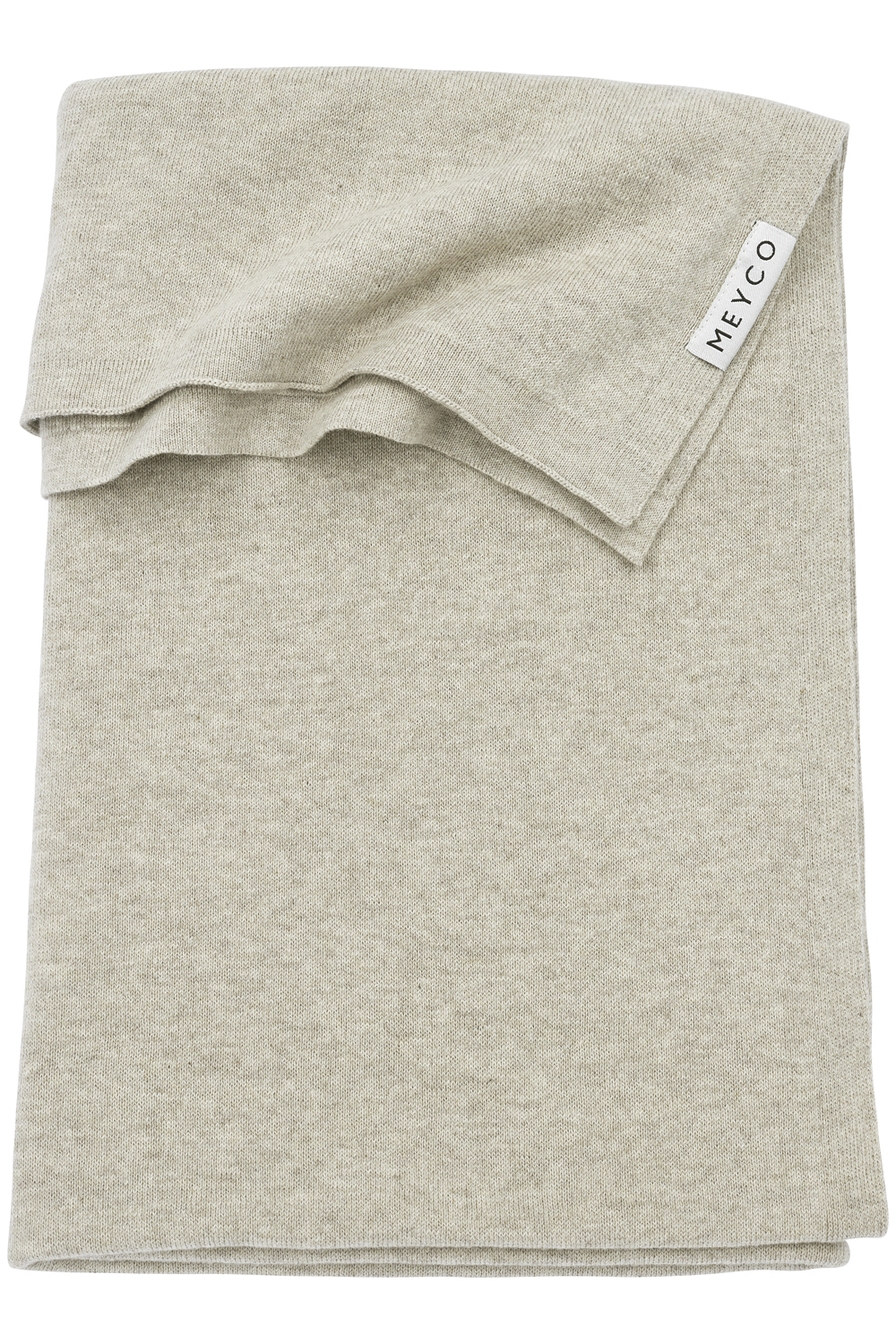 Wiegdeken Knit Basic - Zand Melange - 75x100cm - afbeelding 2