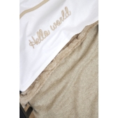 Knit Basic Teddy Wiegdeken - Sand Melange - 75x100cm