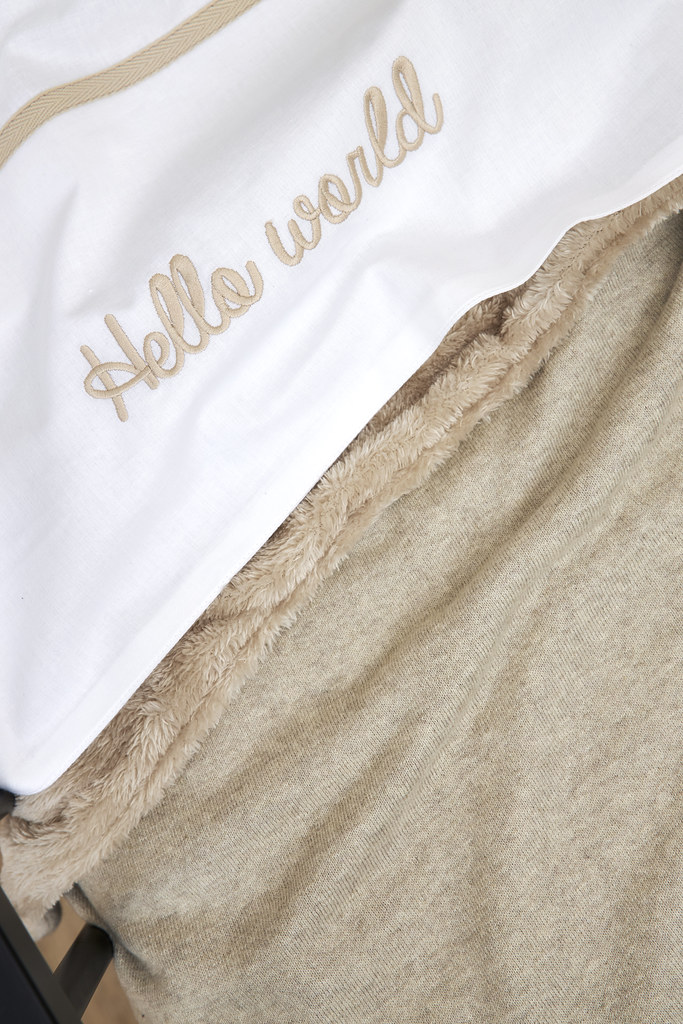 Knit Basic Teddy Ledikant Deken - Sand Melange - 100x150 - afbeelding 6