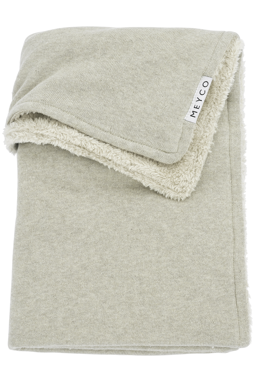Knit Basic Teddy Ledikant Deken - Sand Melange - 100x150 - afbeelding 2