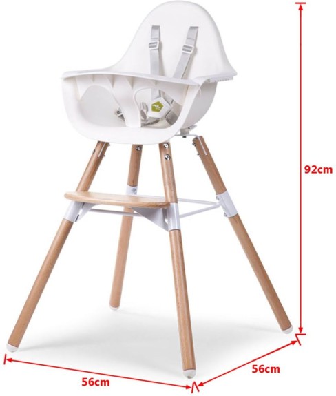 Childwood Evolu 2 - Kinderstoel 2 in 1 met beugel - Natu