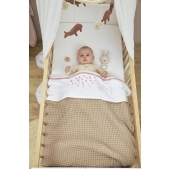Meyco - Ledikant Deken Wafel Teddy - Sand - 100x150cm