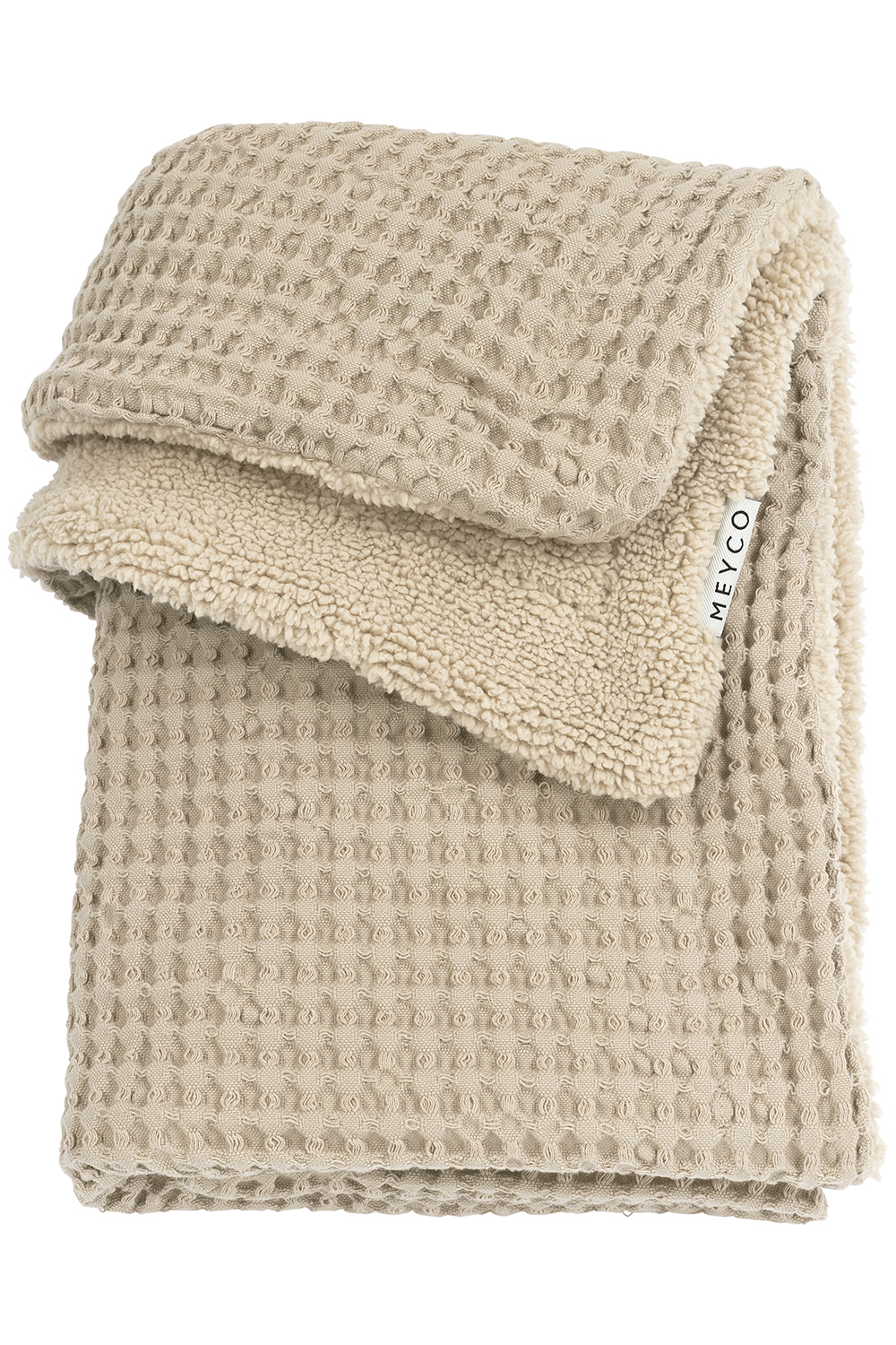 Ledikant Deken Wafel Teddy - Sand - 100x150cm - afbeelding 2