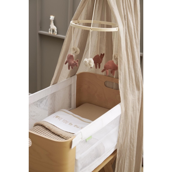 Meyco - Ledikant Deken Wafel Teddy - Sand - 100x150cm