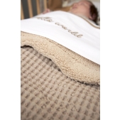 Meyco - Wafel Teddy Wiegdeken - Zand - 75x100cm