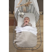 Meyco - Ledikant Deken Wafel Teddy - Greige - 100x150cm