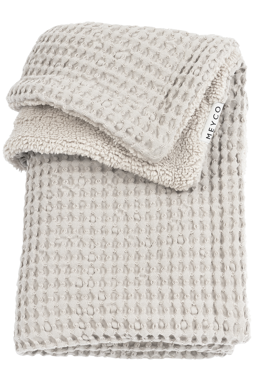 Ledikant Deken Wafel Teddy - Greige - 100x150cm - afbeelding 2