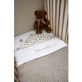 Meyco - Ledikant Deken Wafel Teddy - Greige - 100x150cm