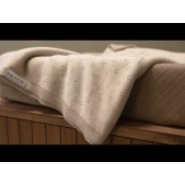 Ledikant Deken Bamboe Ajour - Offwhite - 100x150cm