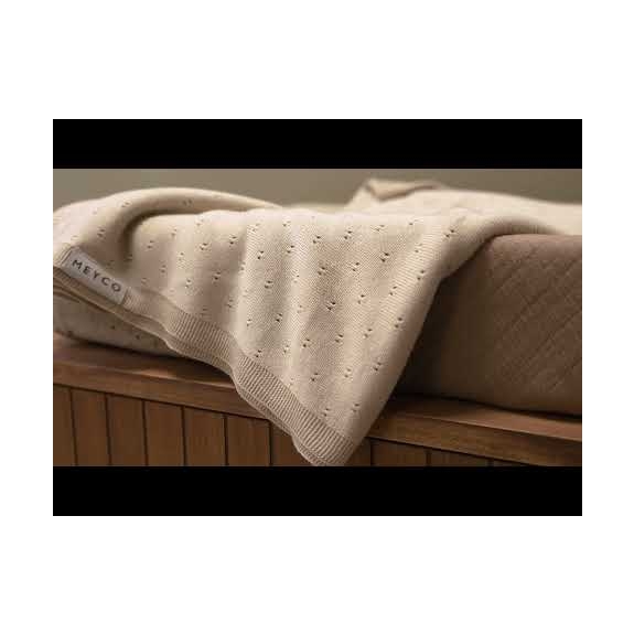 Ledikant Deken Bamboe Ajour - Offwhite - 100x150cm