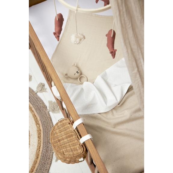 Meyco - Wiegdeken Bamboe Ajour - Soft Sand - 75x100cm