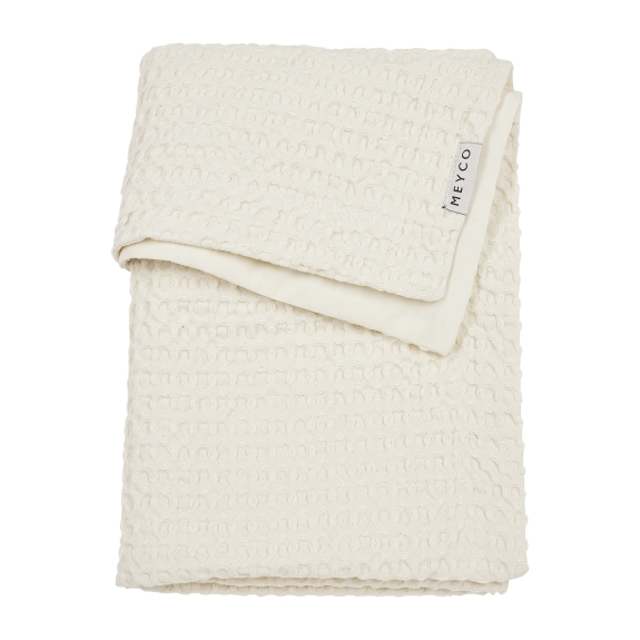 Meyco - Wafel Katoen Wiegdeken - Naturel - 75x100cm