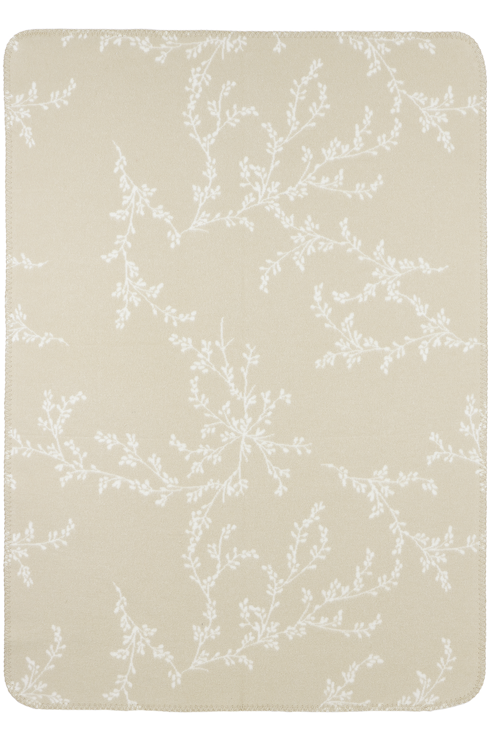 Geweven Ledikant Deken Branches - Sand - 100x150cm - afbeelding 4