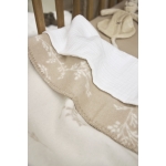 Geweven Ledikant Deken Branches - Sand - 100x150cm