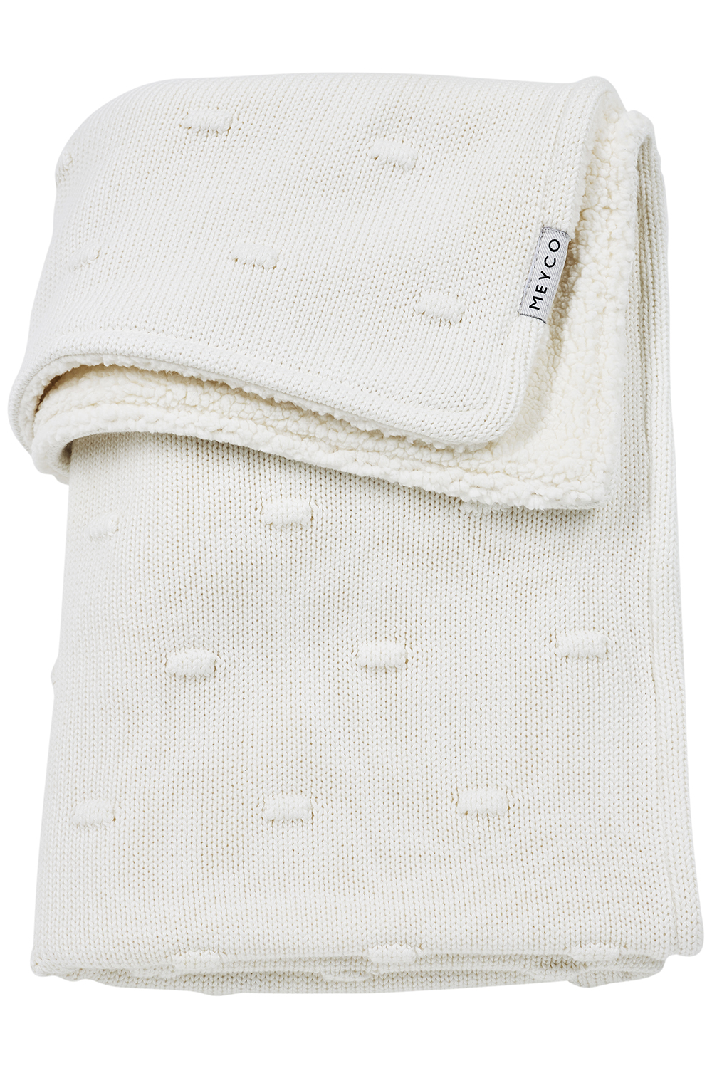 Ledikant Deken Knots Teddy - Offwhite - 100x150cm - afbeelding 2