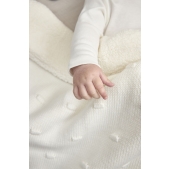 Ledikant Deken Knots Teddy - Offwhite - 100x150cm