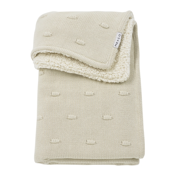 Ledikant Deken Knots Teddy - Soft Sand - 100x150cm