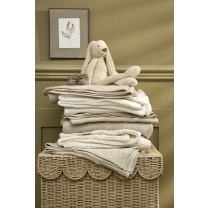 Meyco - Ledikant Deken Knots - Sand - 100x150cm