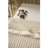 Meyco - Wafel Teddy Ledikant Deken - Nature - 100x150cm