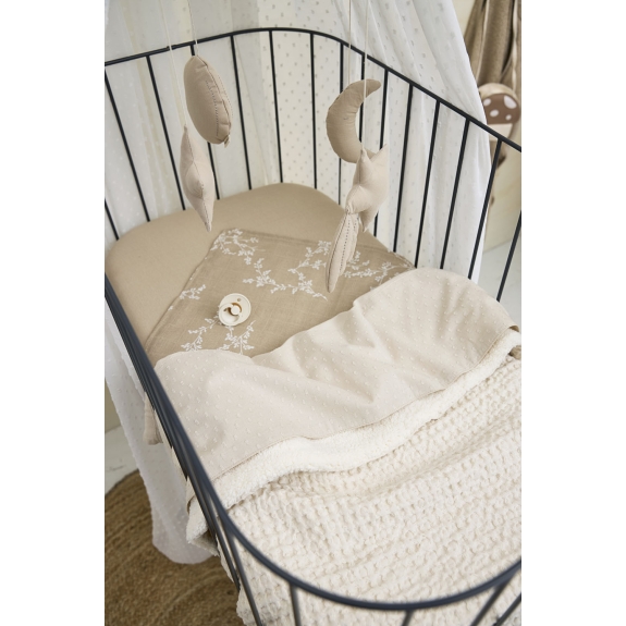 Meyco - Wafel Teddy Ledikant Deken - Nature - 100x150cm